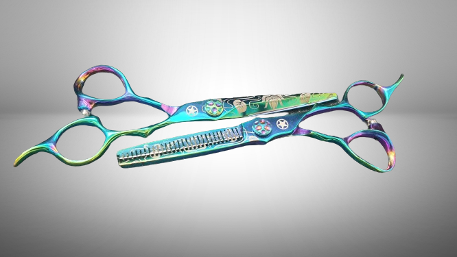 Sternsteiger Juego de tijeras para el cabello Green Blitz 6 pulgadas