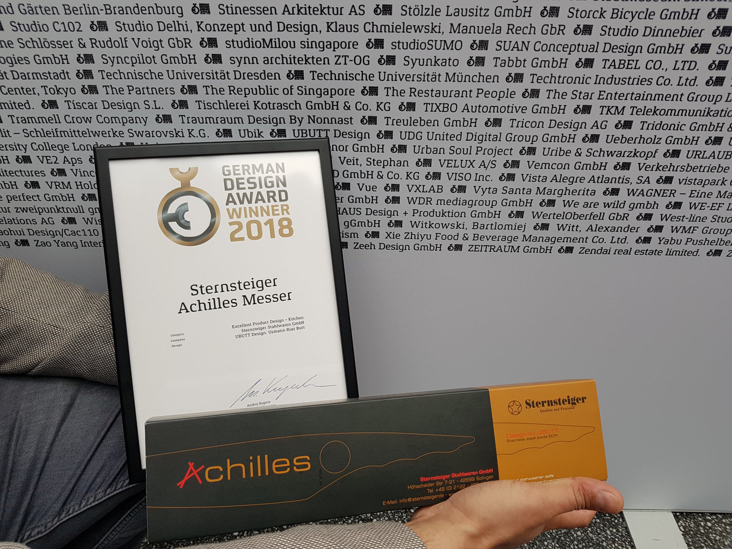 Achilles chef's knife by Sternsteiger Germany