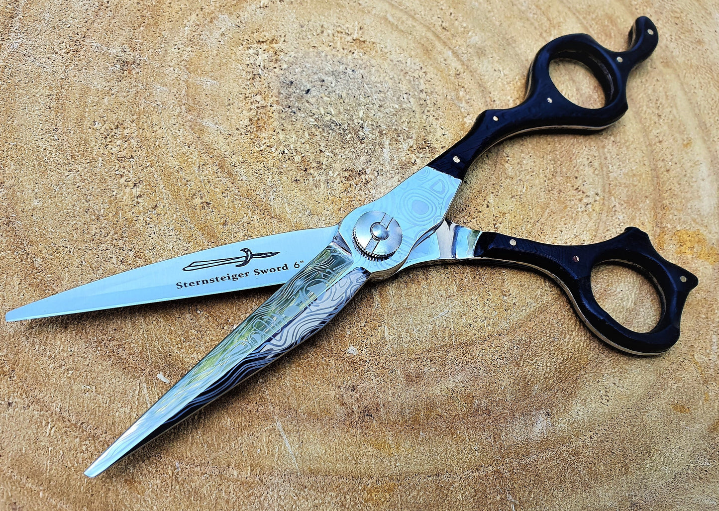 Sternsteiger Sword Hair Shears in VG-10 and woden handle