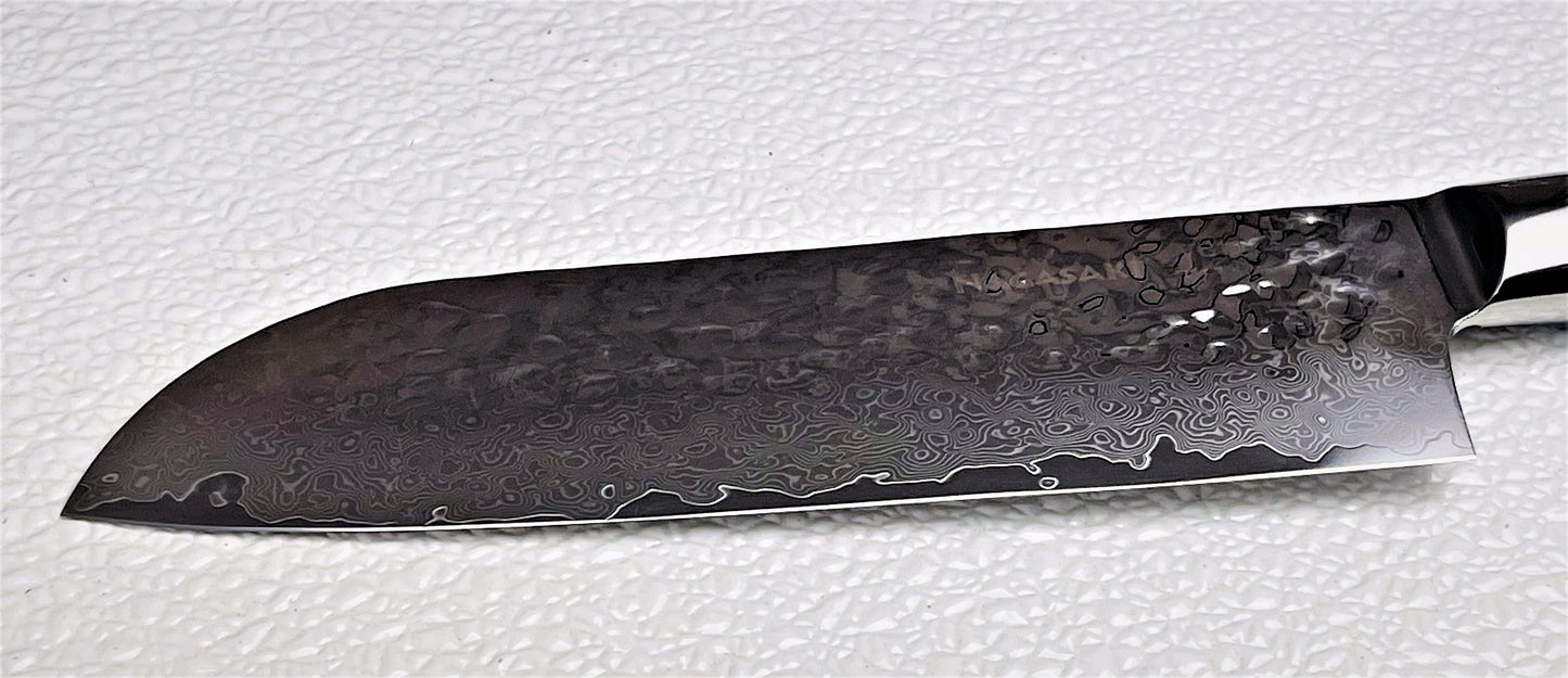 Nagasaki Cuchillo Santoku martillado a mano
