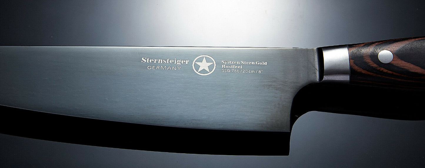 Kochmesser (8"/20cm) + Schälmesser (3.5"/10cm) | Sternsteiger - Titanium Kollektion