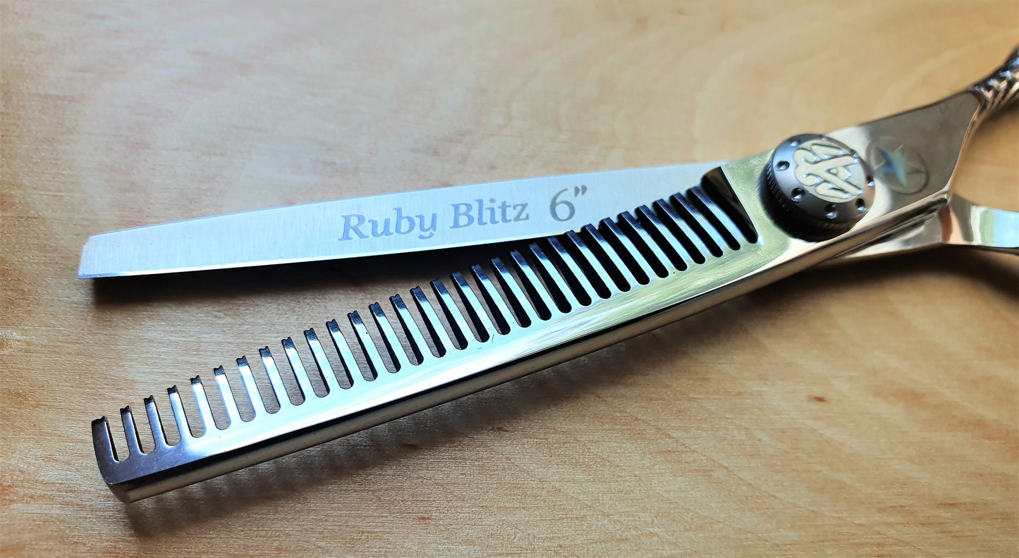 Sternsteiger Ruby Blitz hair shears Set in 6 inches