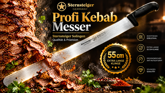 Sternsteiger 55 cm Professional Kebab Knife | Extra-Long Slicing Knife