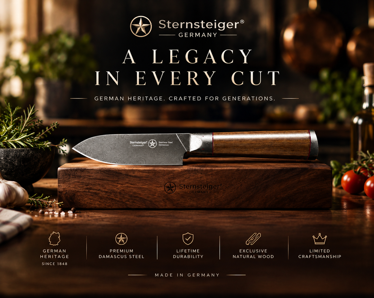 Germanicum Arminius Damascus Paring Knife by Sternsteiger Germany × UBUO DESIGN