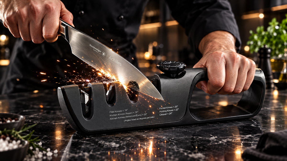 Sternsteiger Universal Knife Sharpener – Precision Angle Adjustment for Achilles & Premium Blades