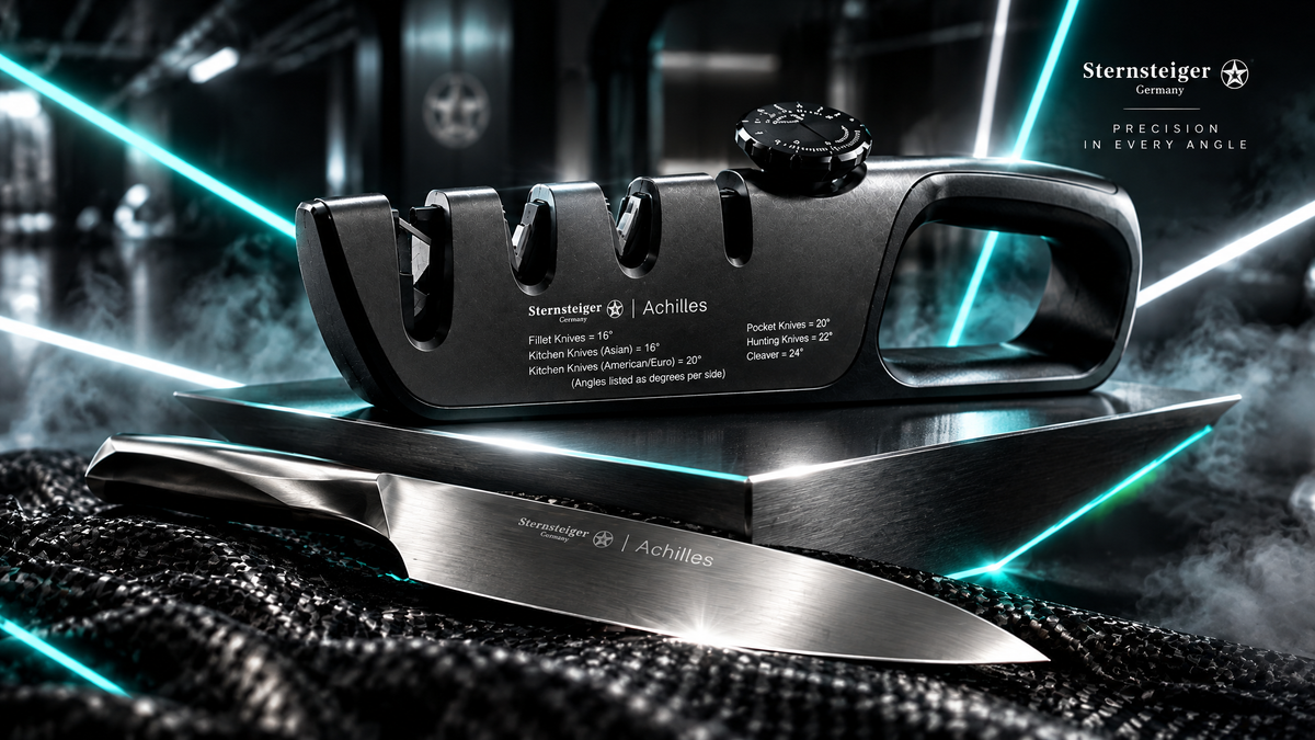 Sternsteiger Universal Knife Sharpener – Precision Angle Adjustment for Achilles & Premium Blades