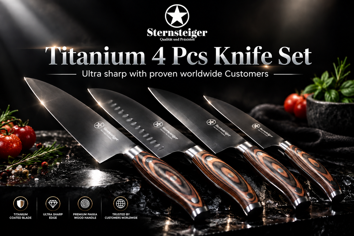 Chef's knives set of 4 | Sternsteiger - Titanium Collection