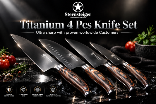 Chef's knives set of 4 | Sternsteiger - Titanium Collection