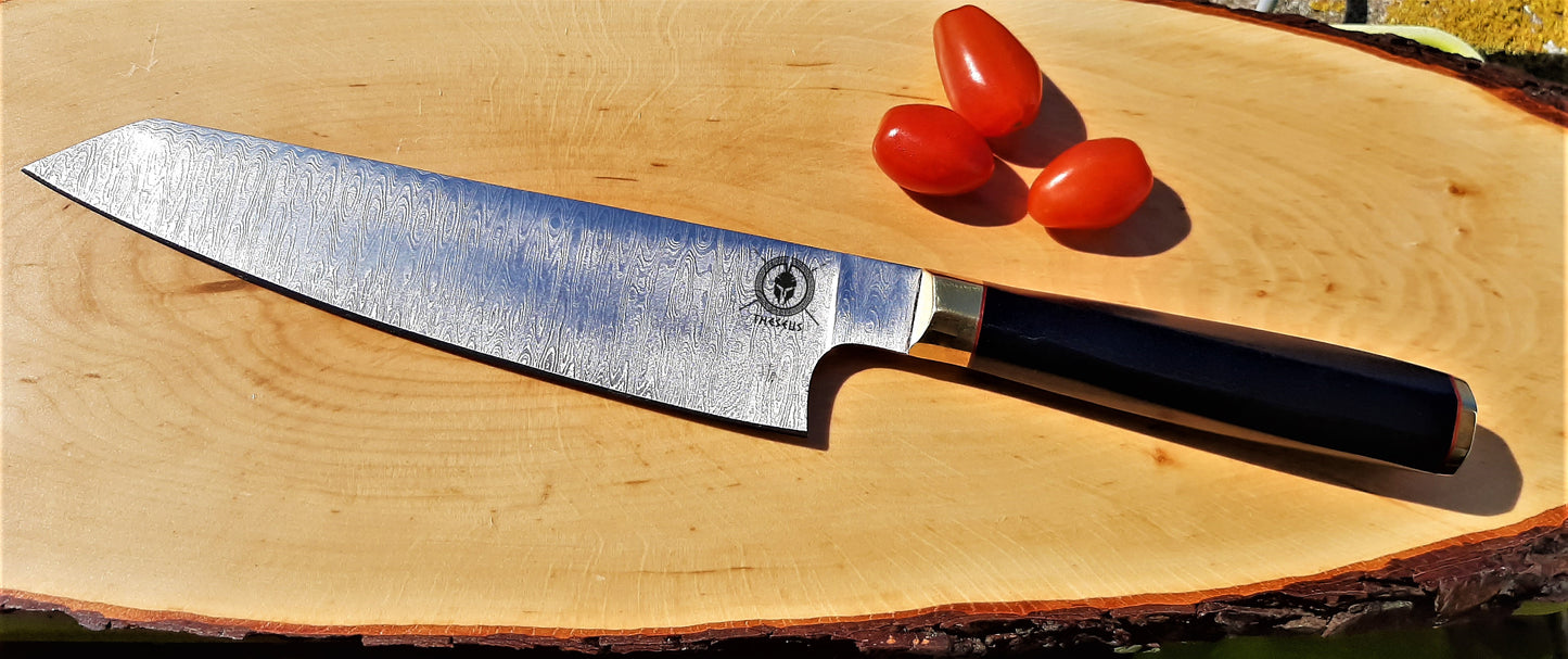Theseus Gyuto Chefs Knife with wavy handle