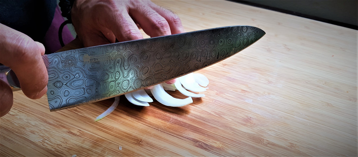 Germanicum Arminius Chef's Knife in 440 layers of damascus layers