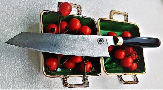 Theseus Gyuto Chefs Knife with wavy handle