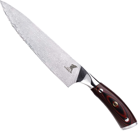 Cuchillo Hiroto Damascus - Cuchillo de chef de 8"