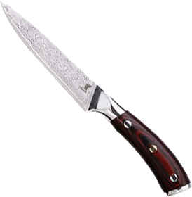 Hiroto Damascus Knife - 4" Paring Knife