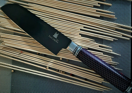 Yukimura Santoko knife with titanium coatings
