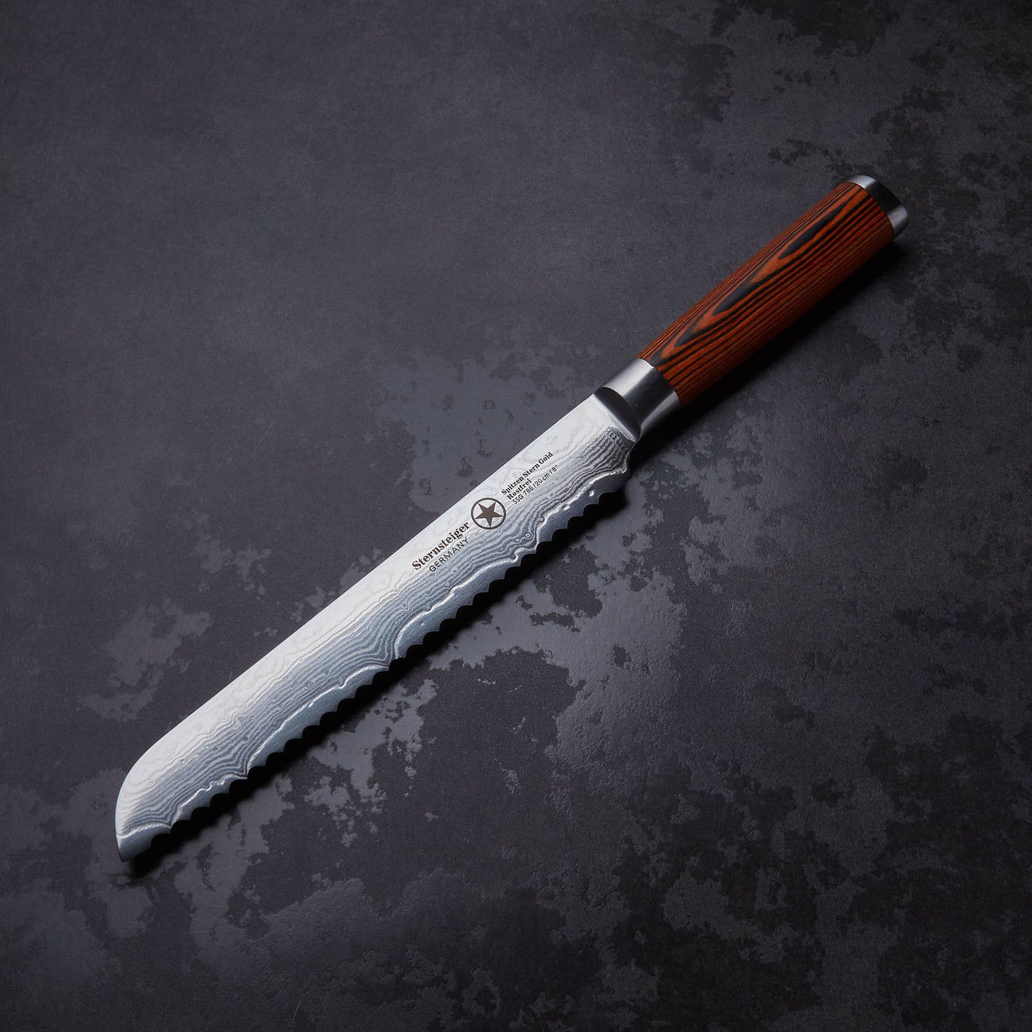 Sternsteiger 3pcs damascus knife set  japanese damascus steel VG-10 - SPITZEN-STERN GOLD SERIES