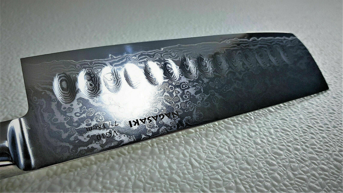 Nagasaki Solingen 7"/18cm Nakiri Knife in Hollow edges