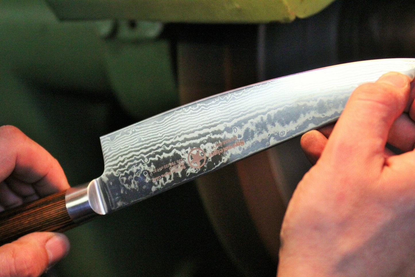 Cuchillo de chef Sternsteiger Damascus - acero damasco japonés VG-10 - SPITZEN-STERN GOLD SERIES